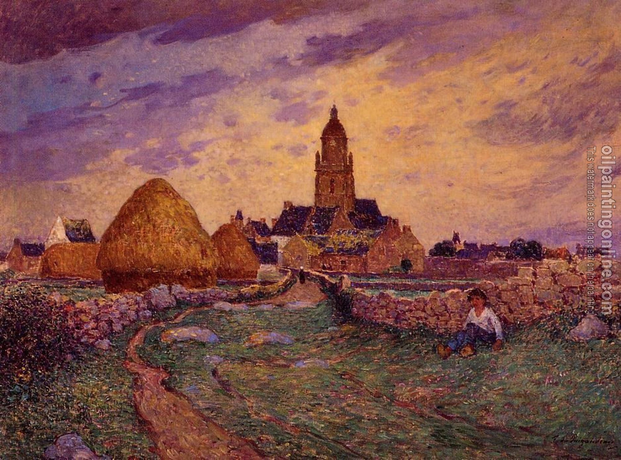 Ferdinand Loyen Du Puigaudeau - Path in Front of the Church of Croisic